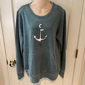 NWT Women's Anchor Digby,NS Sweatshirt 2 Wear brand Soft Blue Green